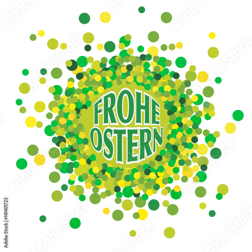 Konfetti, gelb-grün, Ostern, vektor