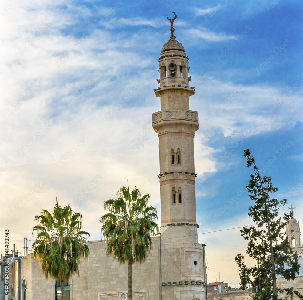 Islamic Mosque Church of the Nativity Altar Nave Bethlehem West Bank Palestine