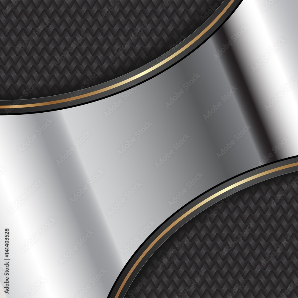 Metal background and black texture.