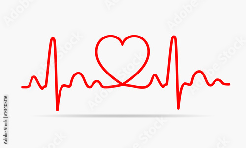 Heart icon. Vector illustration.