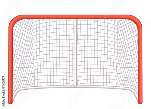 hockey goalie net isolated on a white background