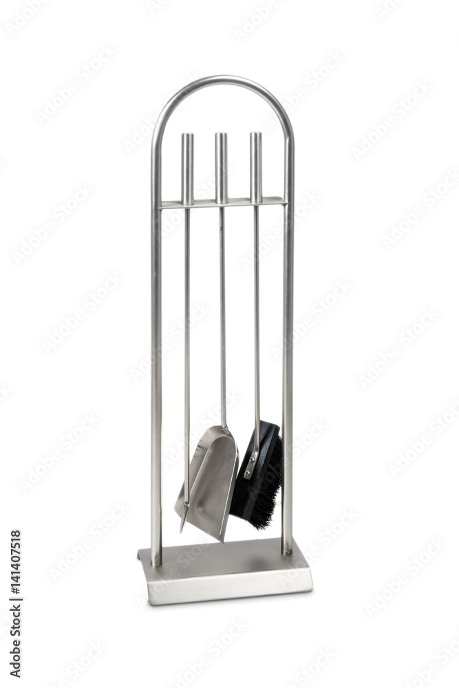 Fireplace tools isolated on white with clipping path. Fireplace tools isolated on white with clipping path.