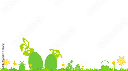 Silhouette Ostern Wiese Versteck