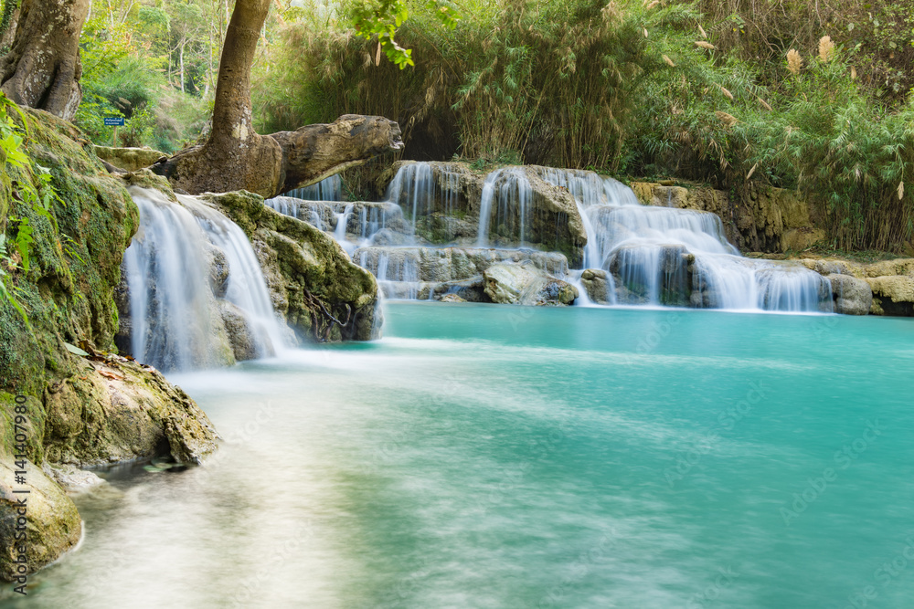 Tat Kuang Si Waterfalls or Kuang Xi falls,Laos. Tat Kuang Si Waterfalls or Kuang Xi falls,Laos.