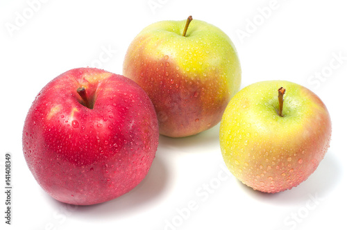 Fresh apples isolated on a white background