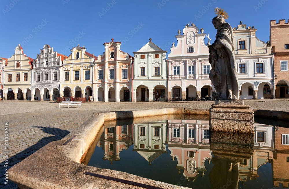 statue of st. Margaret on Telc or Teltsch town square