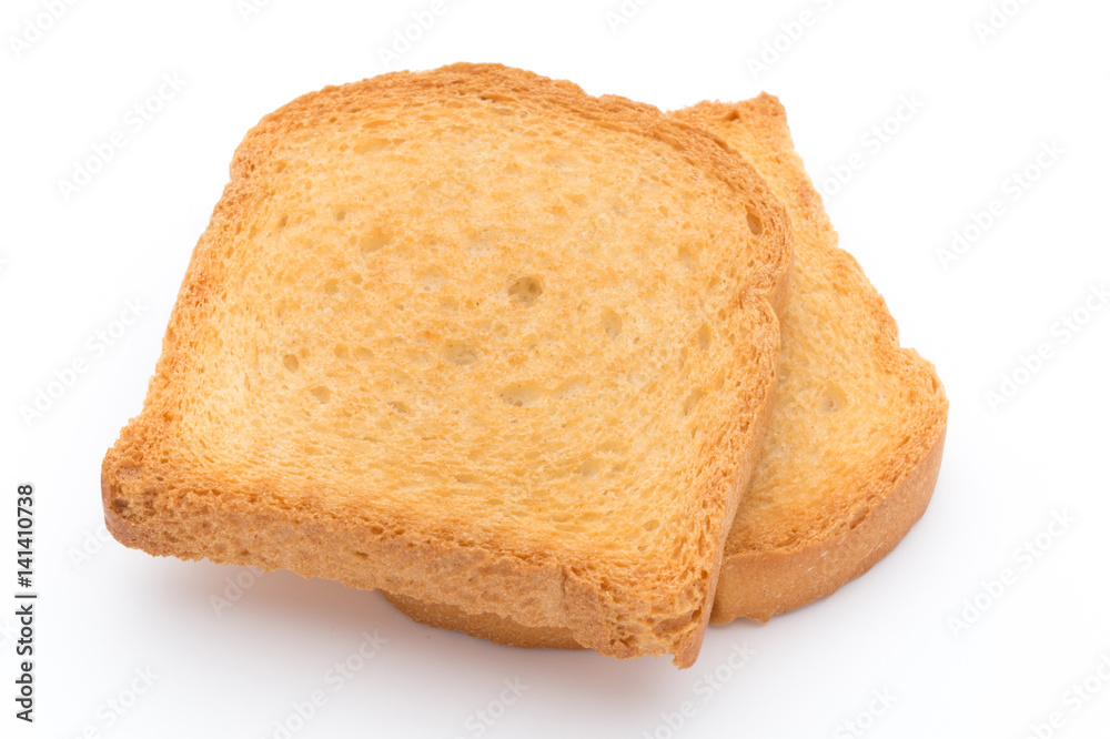 Slices of toast bread on wooden table, top view. Slices of toast bread on wooden table, top view.