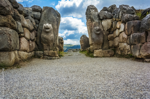 Hitit civilization monuments (lion gate) photo