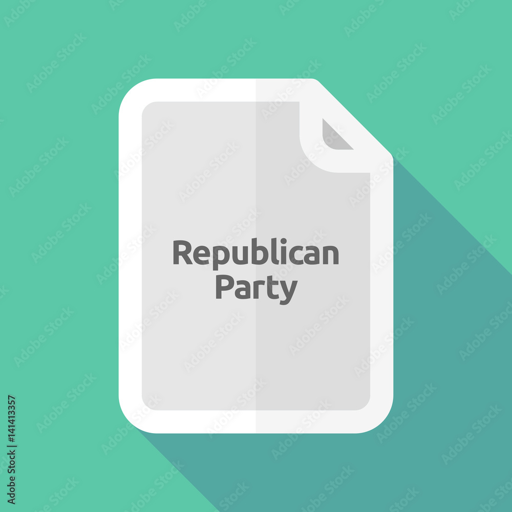Long shadow document with the text Republican Party Long shadow document with the text Republican Party