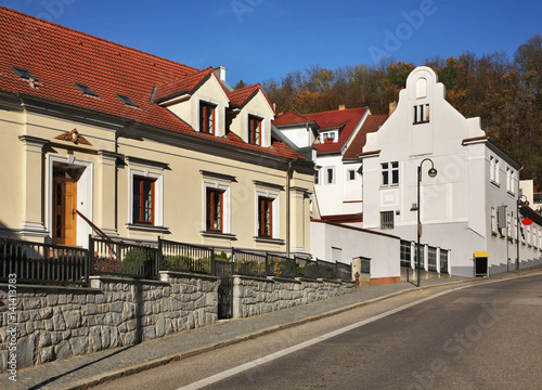 Street in Hluboka nad Vltavou. Czech Republic 