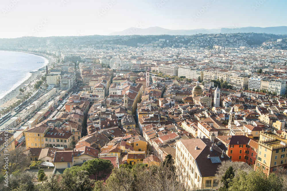 View of Nice from a height.
