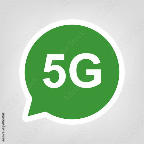 Grüne Sprechblase - 5G Verbindung