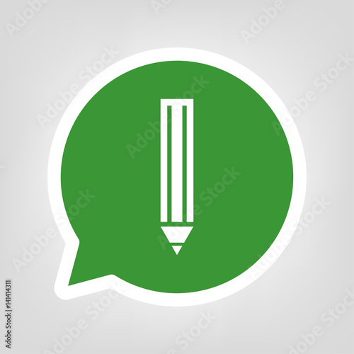 Grüne Sprechblase - Stift