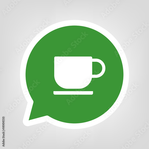 Grüne Sprechblase - Kaffeetasse