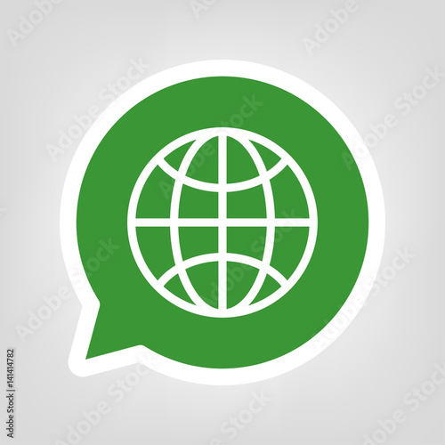 Grüne Sprechblase - Internet - Vernetzte Welt