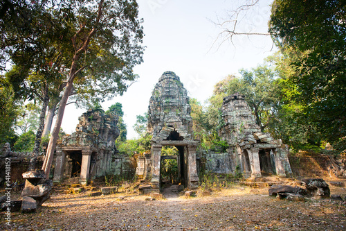 Photography ruins of Preah Khan Temple (12th Century) in Angkor Wat (Siem Reap, Cambodia)