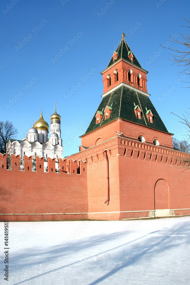 SECRET (TAINITSKAYA) tower of the wall Kremlin’s. Built in 1485 by Anton Fryazin. Moscow