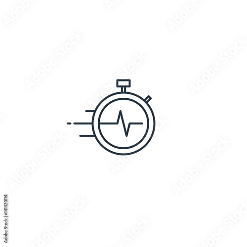 Time management concept, fast delivery services linear icon