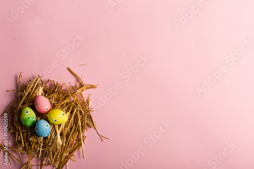 Colorful Easter eggs photo