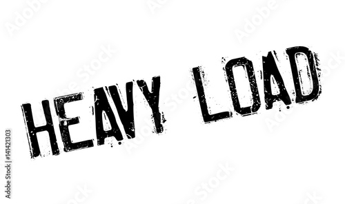 Heavy Load rubber stamp. Grunge design with dust scratches. Effects can be easily removed for a clean, crisp look. Color is easily changed.