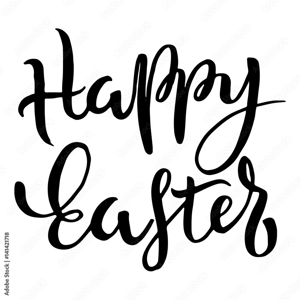 Happy Easter Typographic Phrase Happy Easter Typographic Phrase