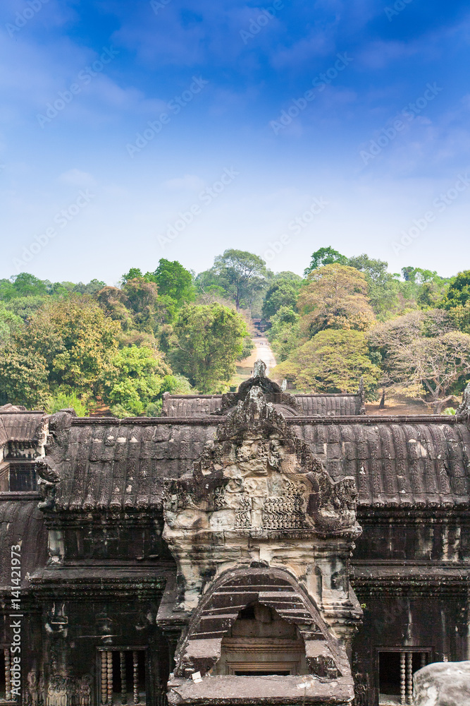Angkor Wat Temple near  Siem reap in  Cambodia.