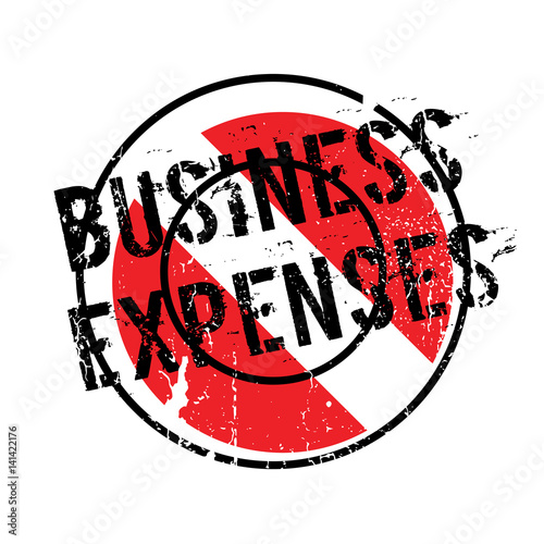 Business Expenses rubber stamp. Grunge design with dust scratches. Effects can be easily removed for a clean, crisp look. Color is easily changed.