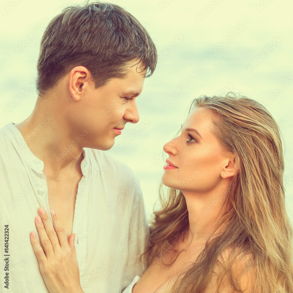 Young couple at beach Young couple at beach