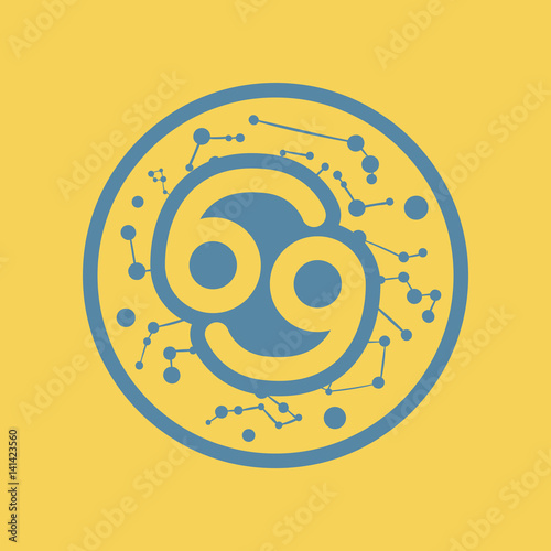 flat icon zodiac sign cancer