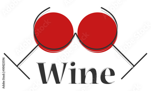 Illustration two glas wine
