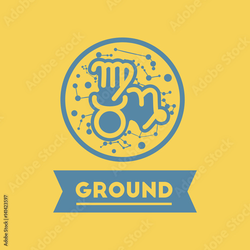 flat icon zodiacal earth element