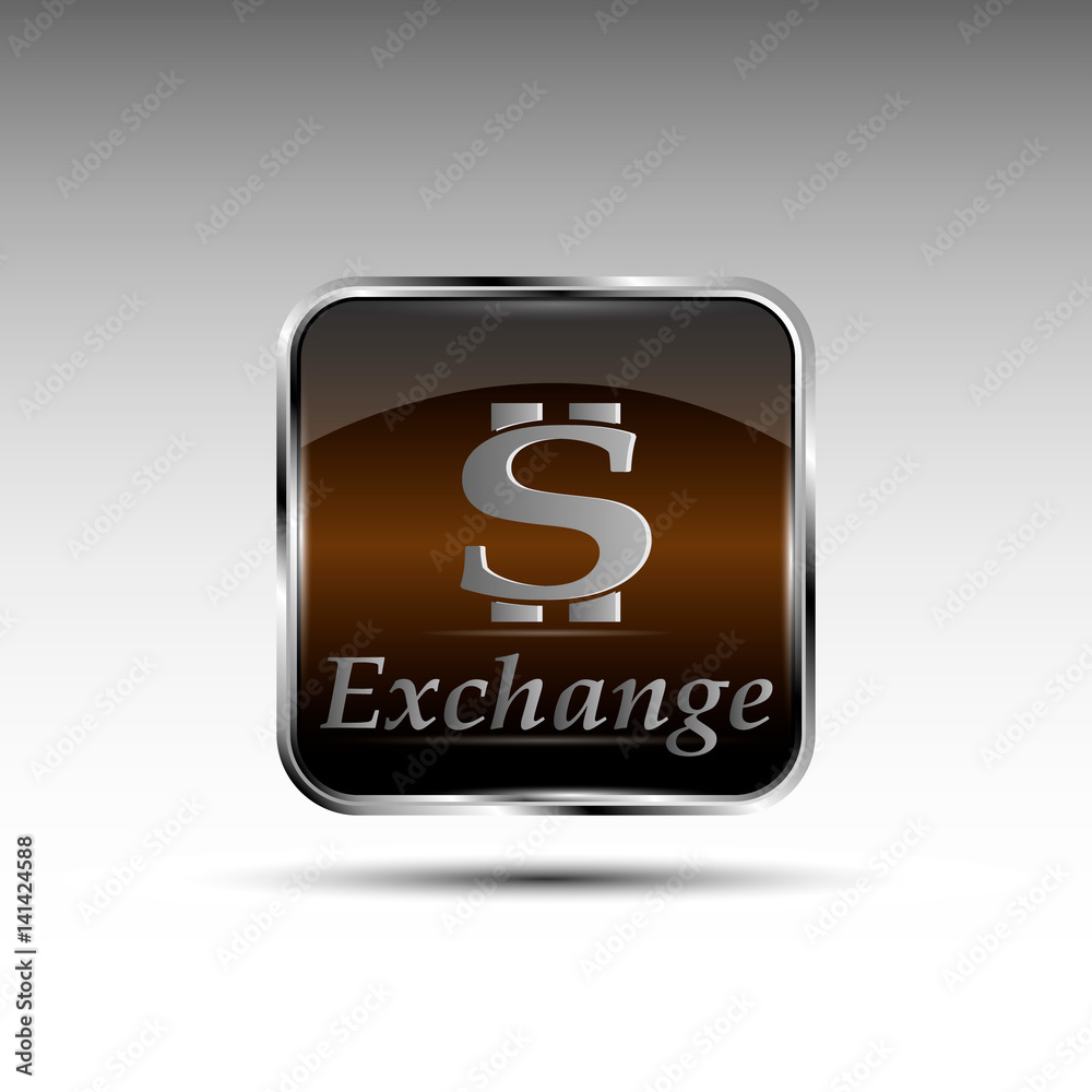 The vector button with dollar symbol. The vector button with dollar symbol.