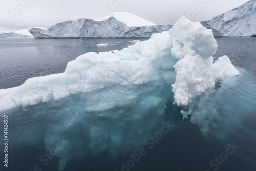 View of the glaciers in Ilulissat, Greenland