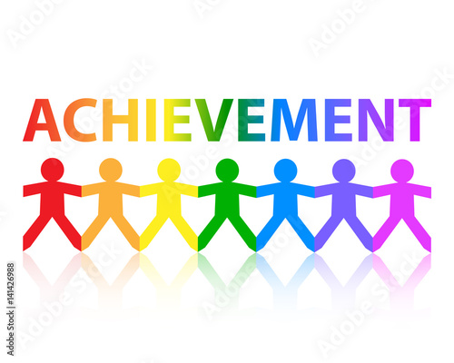 Achievement Paper People Rainbow