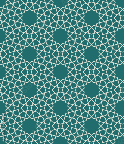 Ornamental seamless arabic geometrial pattern. Looping lines