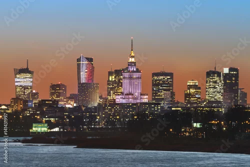 Fototapeta Panorama centrum Warszawy