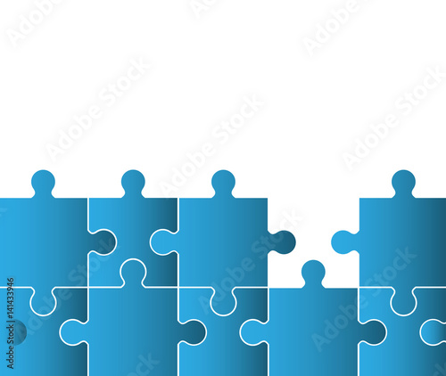 blue puzzle solution image vector illustration eps 10