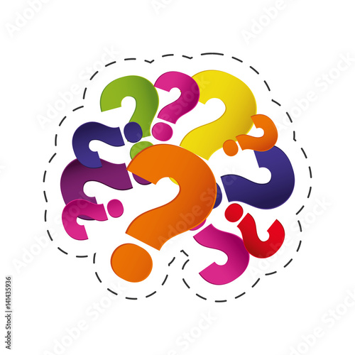 brain question mark image vector illustration eps 10