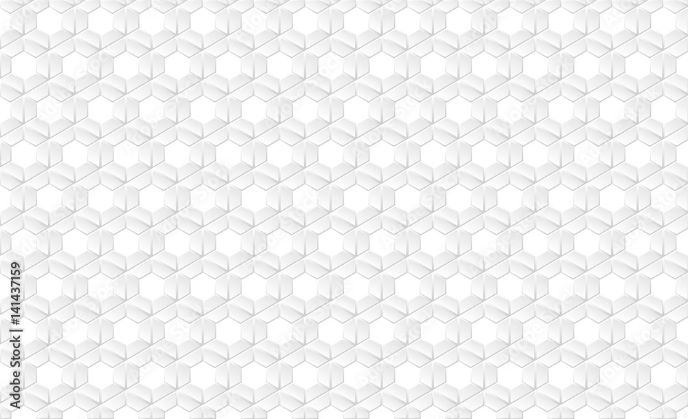 Fototapeta premium Abstract White Futuristic Honeycomb Cell Pattern