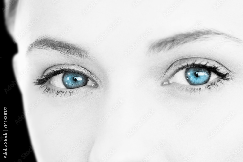 Composite image of closeup portrait of sensuous young woman Composite image of closeup portrait of sensuous young woman