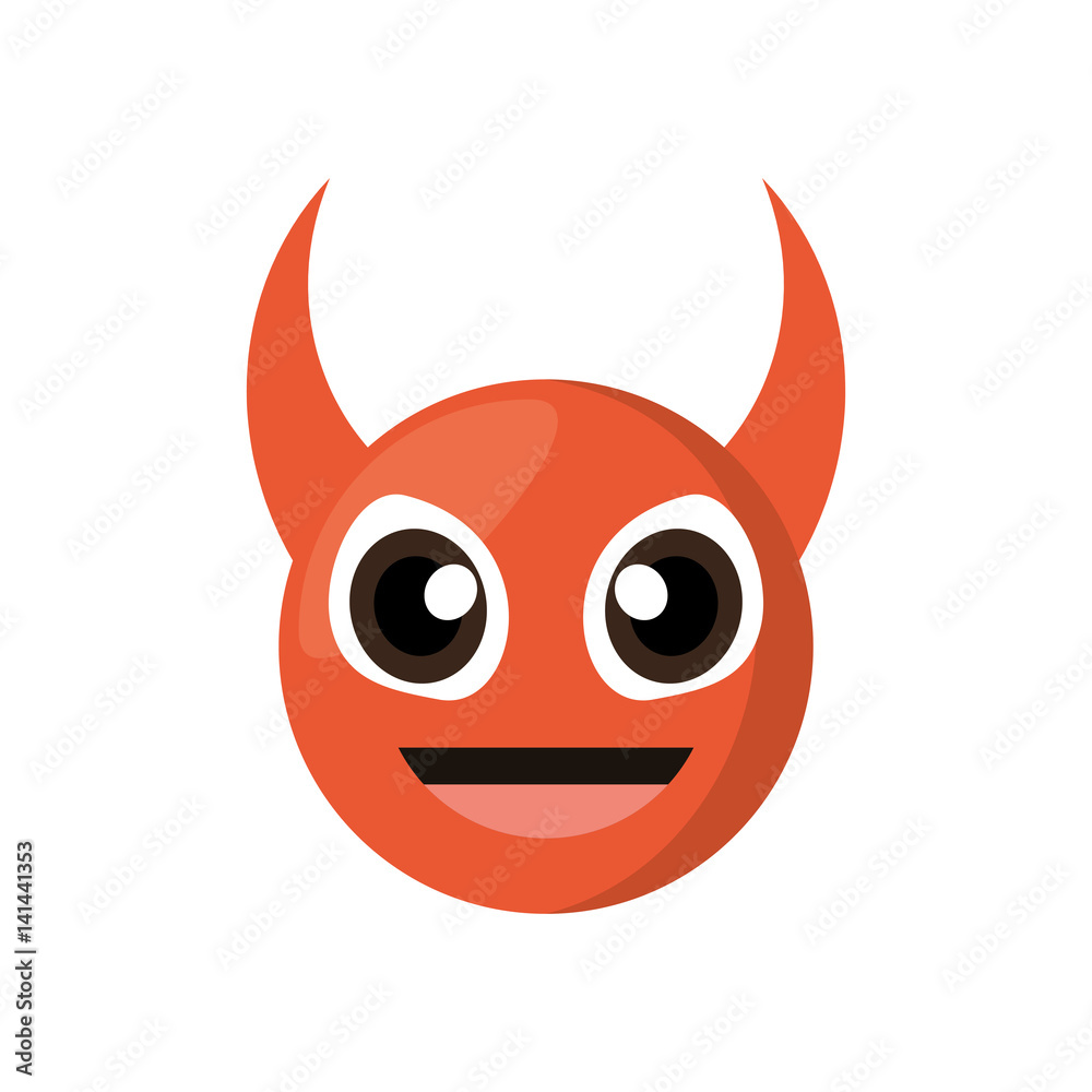 Obraz premium evil emoticon cartoon design vector illustration eps 10