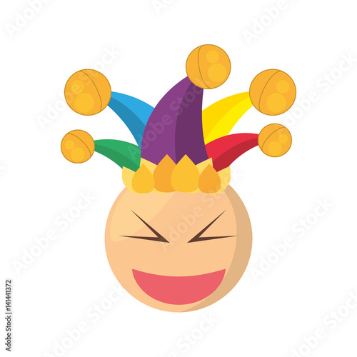 joker emoticon cartoon design vector illustration eps 10