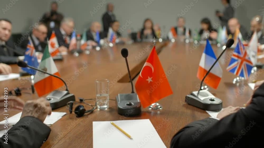 Succesful speech at political negotiations at round table international ...