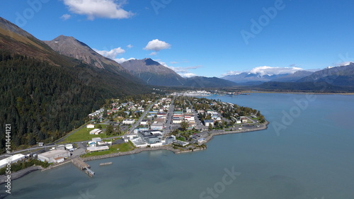 Aerial View of Seward, Alaska  photo