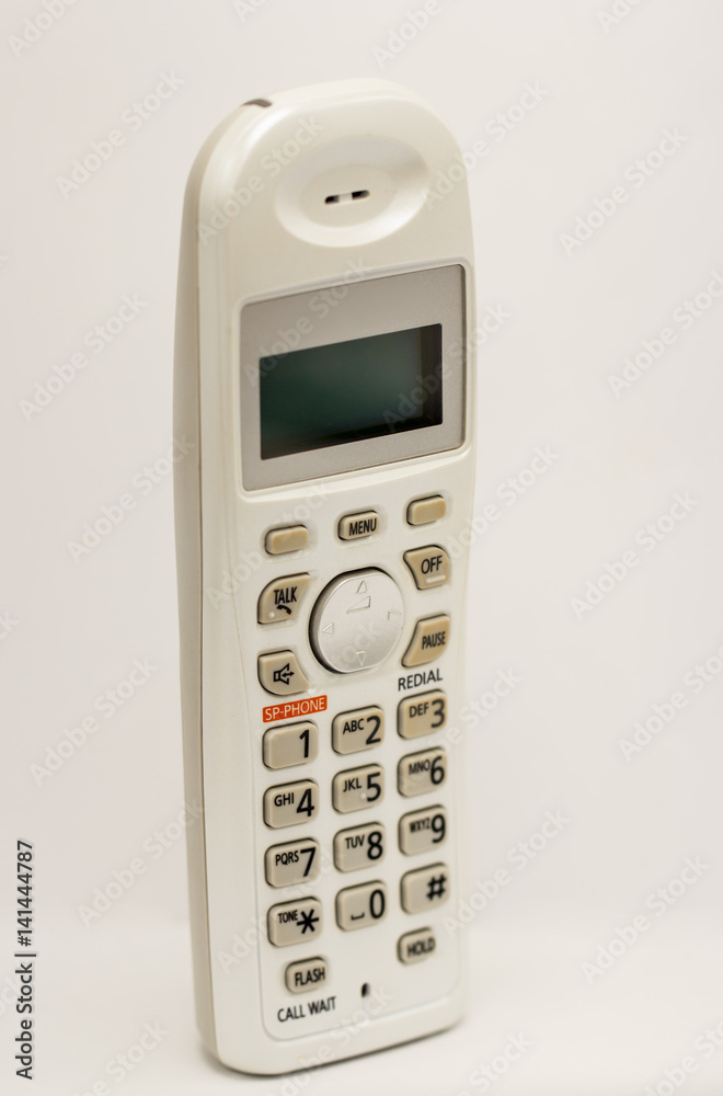 Cordless home phone isolate on white background Cordless home phone isolate on white background