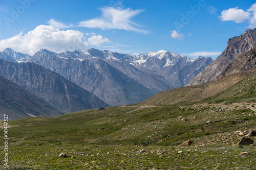 Zanskar valley landscape in summer, Jammu Kashmir, India