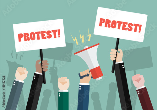 crowd of people protesters