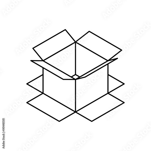 Box delivery package icon vector illustration graphic design