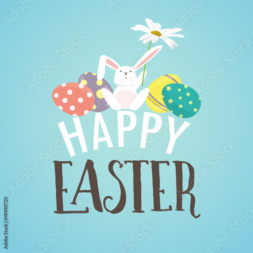 Happy easter day, vector