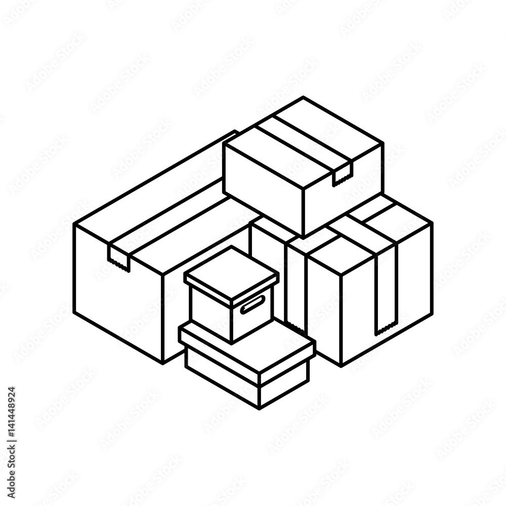 Box delivery package icon vector illustration graphic design Box delivery package icon vector illustration graphic design